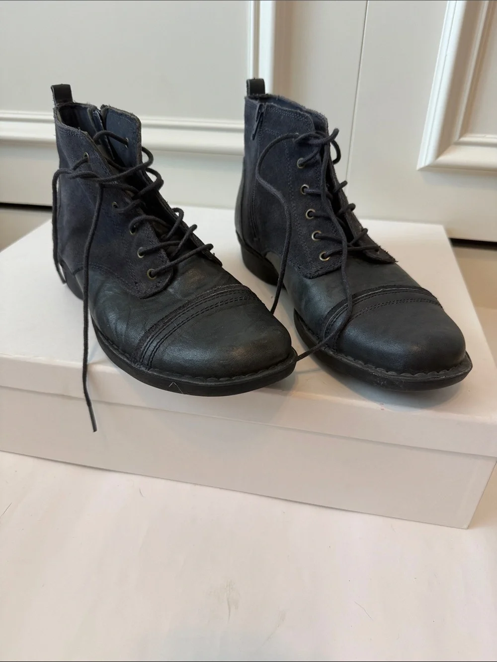 Clarks Women's Black Lace-Up Ankle Boots